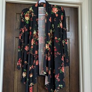 Floral Black Women's Sweater